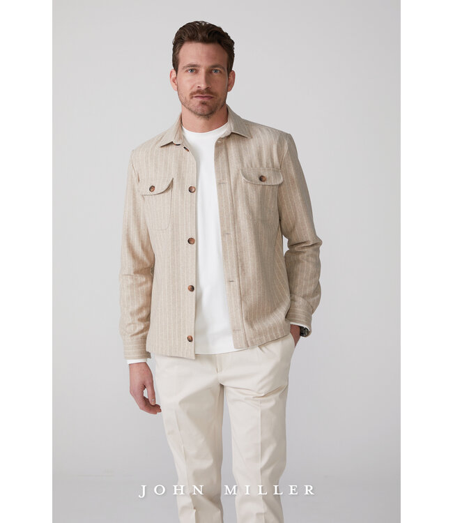 wollen overshirt zand