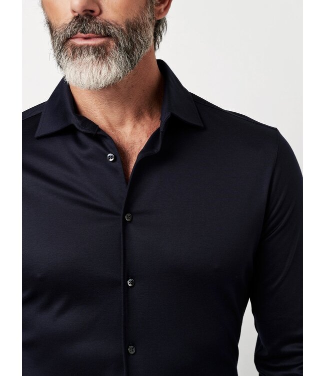 two-ply jersey overhemd marine