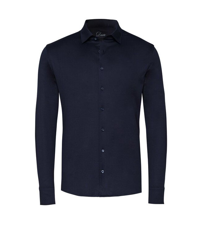 two-ply jersey overhemd marine