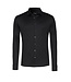 two-ply jersey overhemd zwart