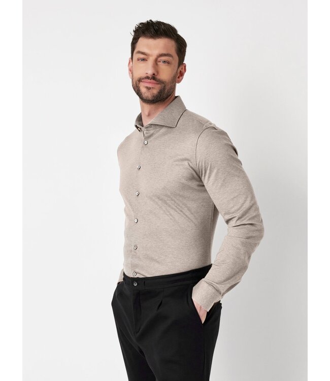 jersey overhemd crème