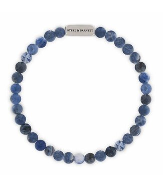 Steel & Barnett Natural Ned edelsteen armband matt sodalite Steel & Barnett Natural Ned edelsteen armband matt sodalite