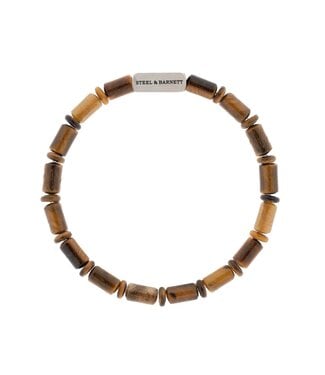 Steel & Barnett Colourful Cal edelsteen armband tijgeroog Steel & Barnett Colourful Cal edelsteen armband tijgeroog