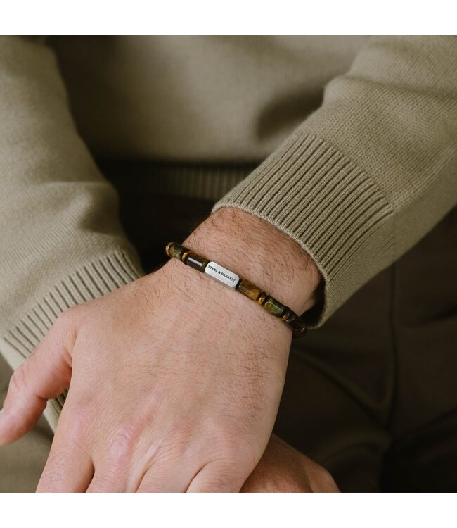 Colourful Cal edelsteen armband tijgeroog