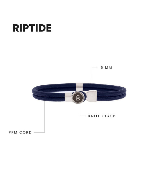 Riptide touw armband marine