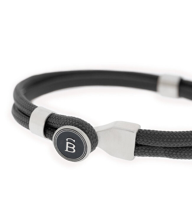 Riptide touw armband zwart