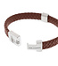 Harrison leren armband pindabruin