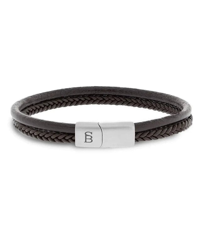 Denby leren armband bruin