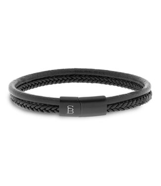 Steel & Barnett Denby leren armband black edition