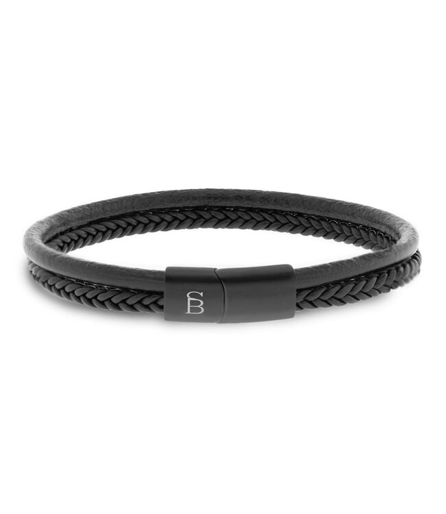 Denby leren armband black edition