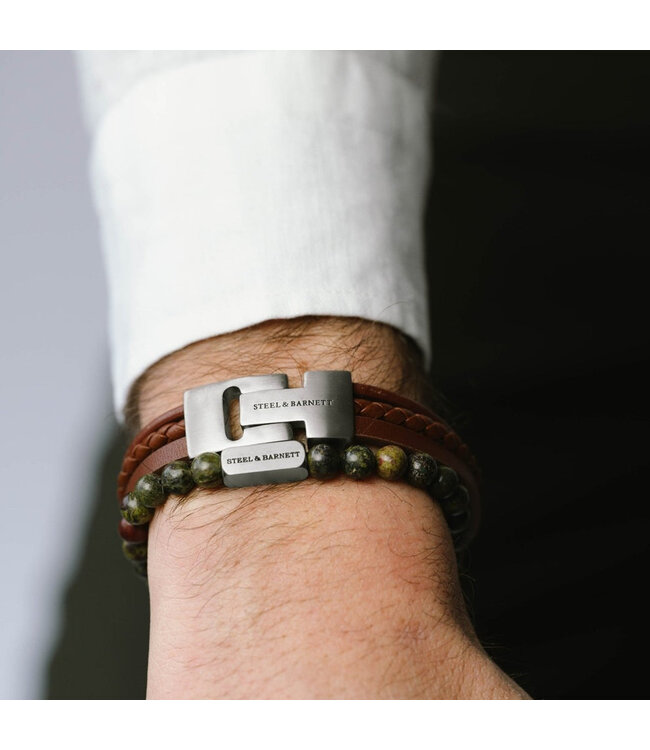 Casual Cole leren armband pindabruin