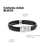 Casual Cole leren armband zwart