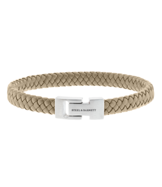 Steel & Barnett Archie leren armband ecru Steel & Barnett Archie leren armband ecru