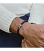 Archie leren armband blauw