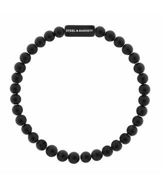 Steel & Barnett Natural Ned edelsteen armband  black edition