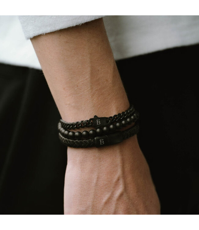 Natural Ned edelsteen armband  black edition