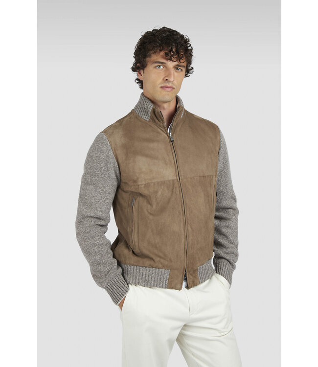 hybride suède vest moonbeam-fungi