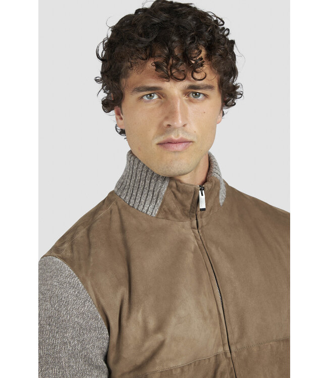 hybride suède vest moonbeam-fungi