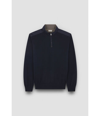 Paul & Shark Riviera wollen half zip trui marine
