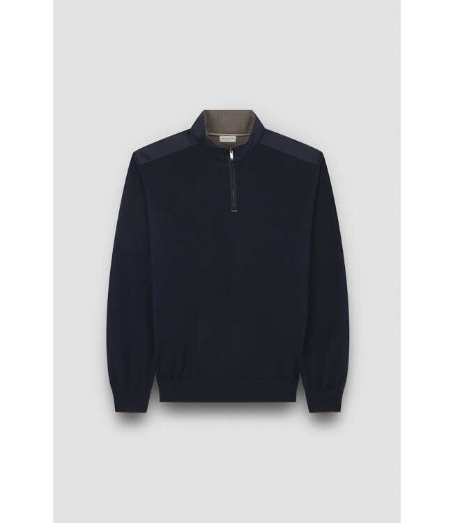 Riviera wollen half zip trui marine