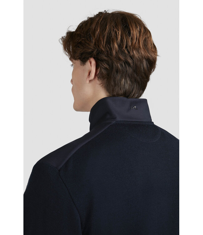 Riviera wollen half zip trui marine
