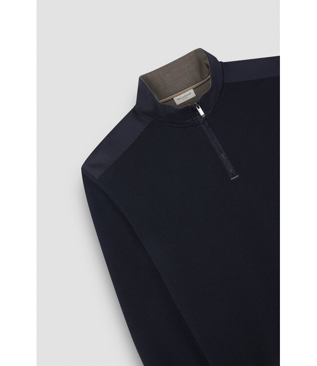 Riviera wollen half zip trui marine