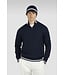 wollen half zip trui marine