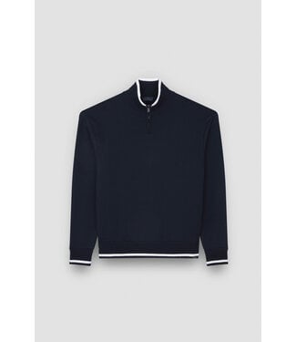 Paul & Shark wollen half zip trui marine