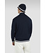 wollen half zip trui marine