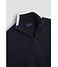 wollen half zip trui marine
