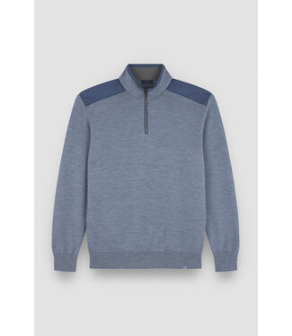 Paul & Shark half zip trui met Typhoon® details lichtblauw