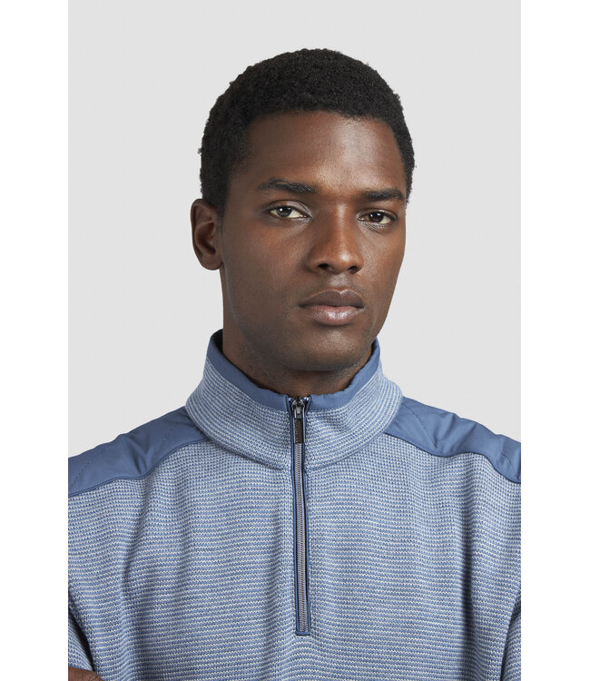 half zip trui met Typhoon® details lichtblauw