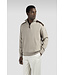 wol cashmere half zip trui beige