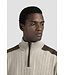 wol cashmere half zip trui beige