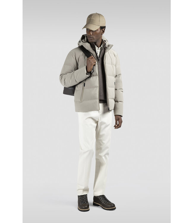 wollen half zip trui bruin