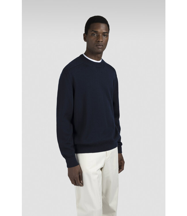 wollen ronde hals trui marine