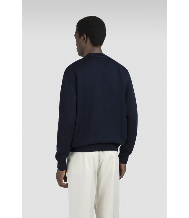 wollen ronde hals trui marine