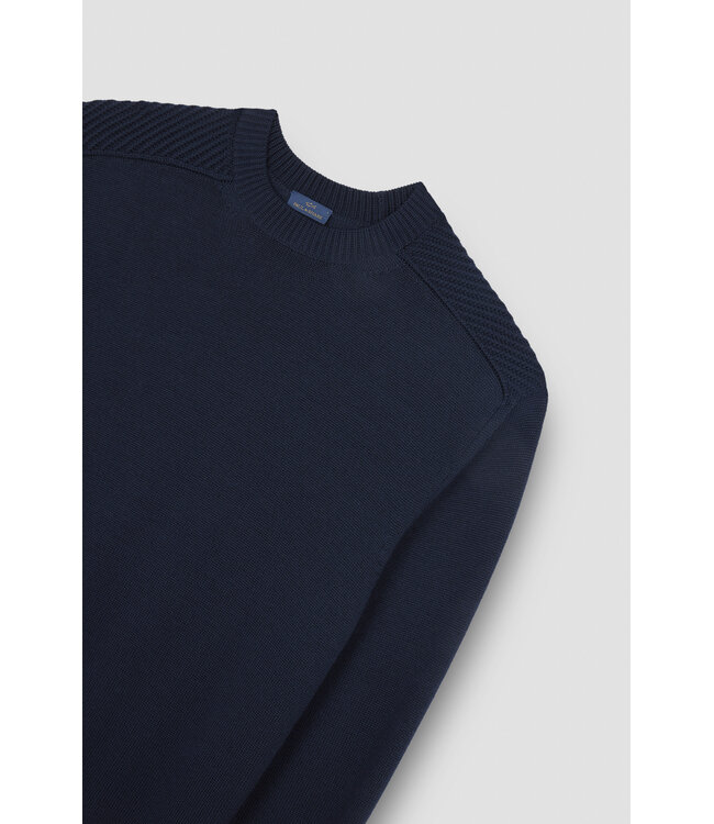 wollen ronde hals trui marine