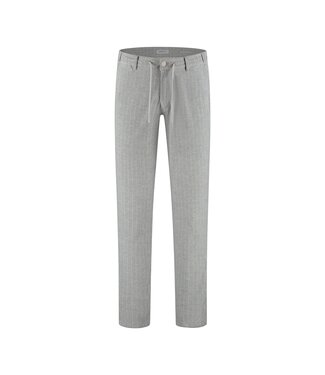 NORTH84 wol look chino lichtgrijs krijtstreep