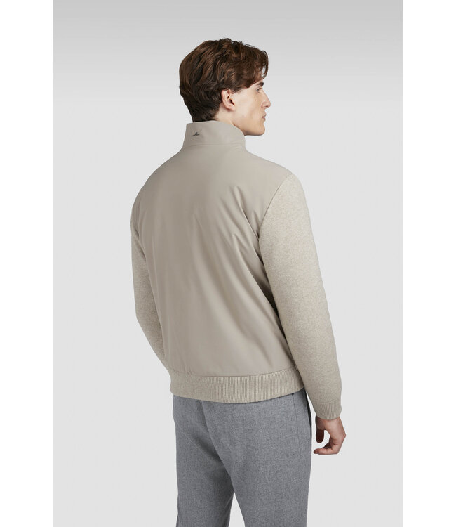 Hybride vest wol en kasjmier met suède en Typhoon® Re-4x4 stretch details