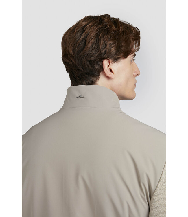 Hybride vest wol en kasjmier met suède en Typhoon® Re-4x4 stretch details