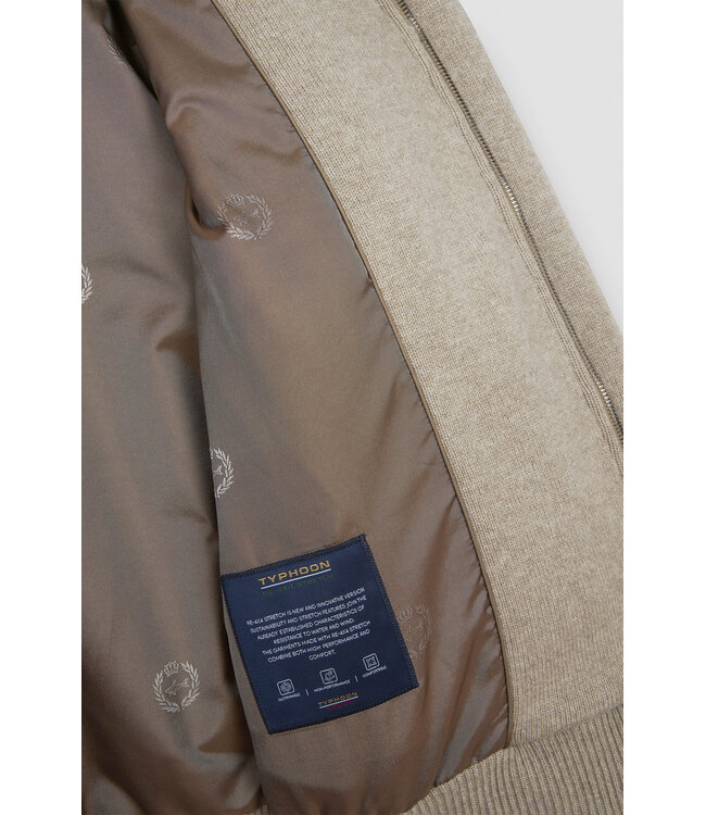 Hybride vest wol en kasjmier met suède en Typhoon® Re-4x4 stretch details