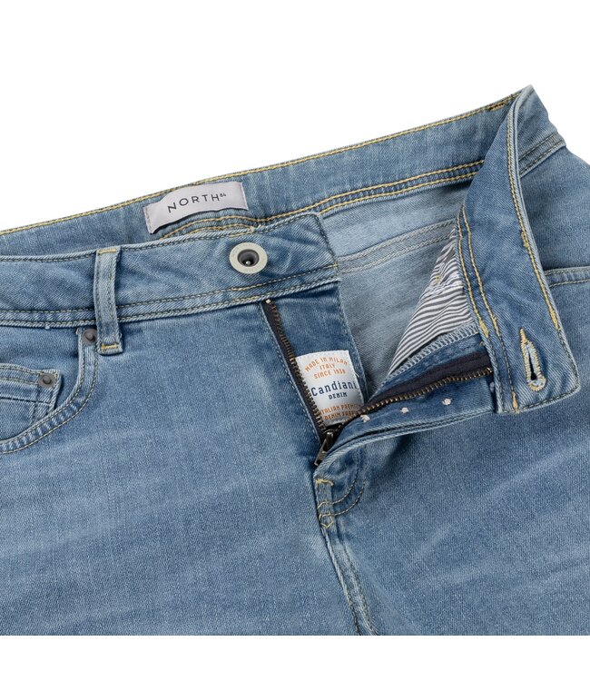 5-pocket denim light bleached indigo