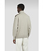 wollen vest met kasjmier en suède details beige