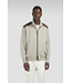 wollen vest met kasjmier en suède details beige