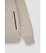 wollen vest met kasjmier en suède details beige