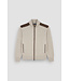 wollen vest met kasjmier en suède details beige
