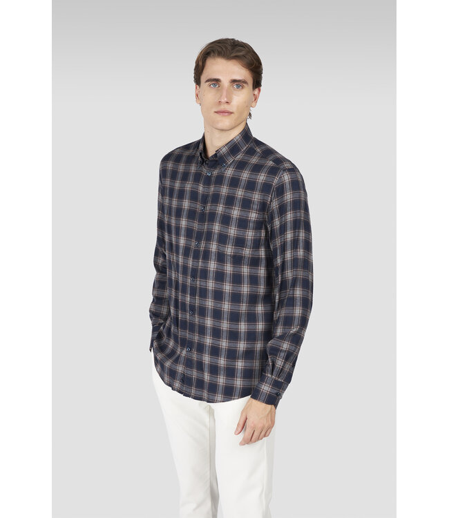 overhemd marine ruit