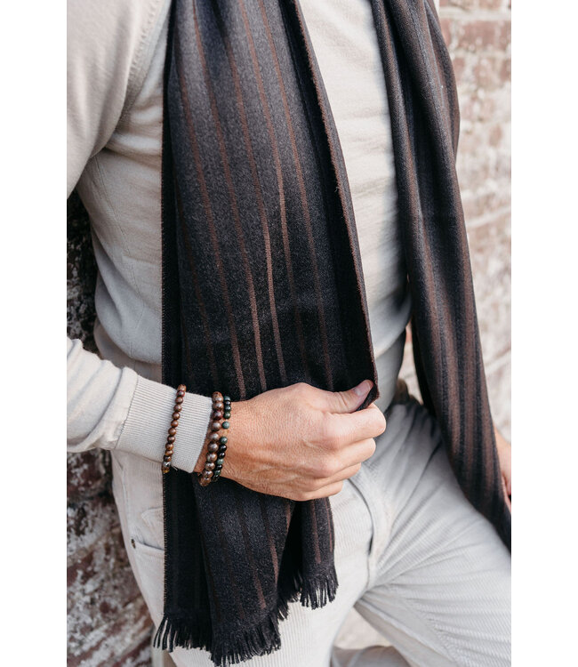 sjaal Pinzolo donkerbruin