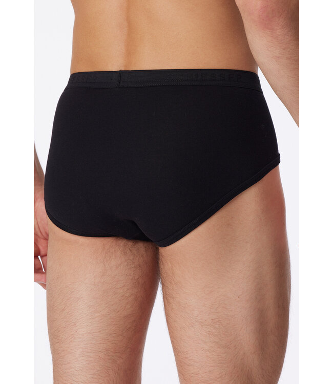 Feinripp sportslip zwart